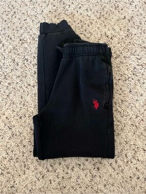 U.S. Polo Assn. Boys Black Sweatpants Large 10/12 Jogger Pants